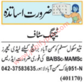  Lady Teacher & Teacher Jobs 2024 In Multan