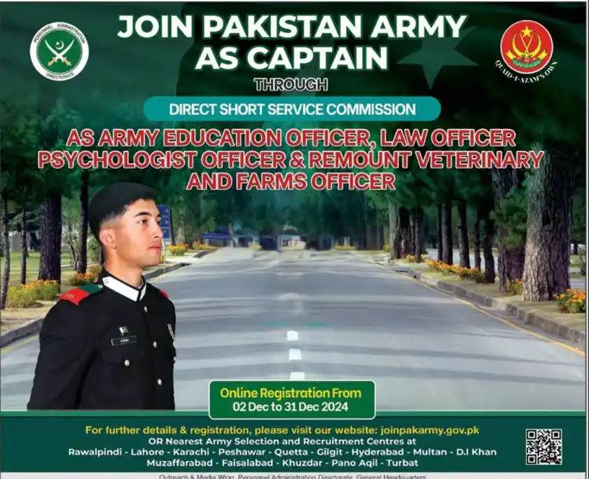  Join Pak Army as Captain 2025 Online Registration