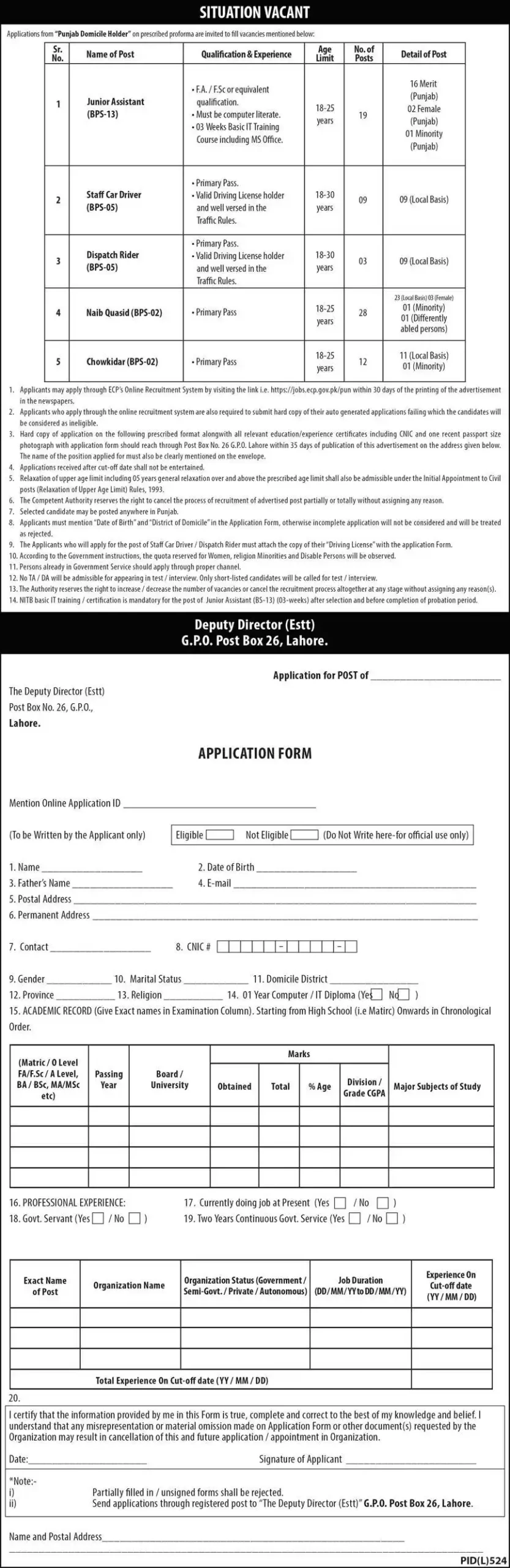  Election Commission of Pakistan Jobs August 2024| jobs.ecp.gov.pk